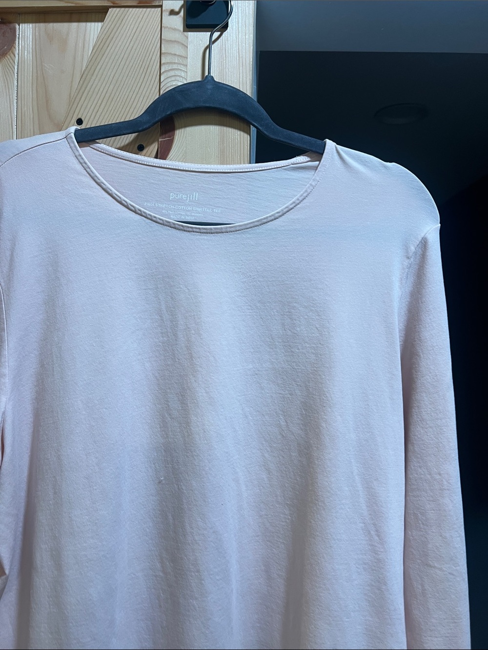 Pure Jill ladies Light Pink Women's Long Sleeve Crewneck Top size x x x-large